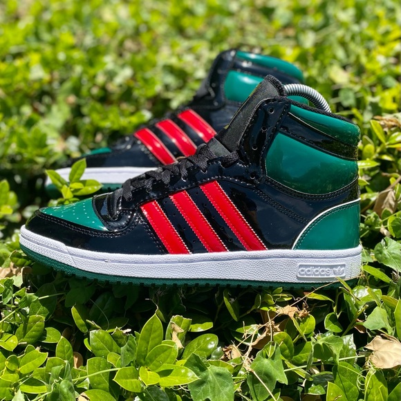 adidas Shoes Adidas Top Ten Hi Rb Black Green Red Patent Leather